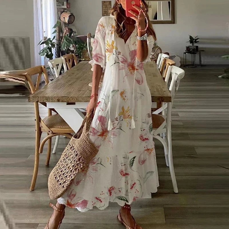 Zomerse Maxi Jurk – Licht, Luchtig en Stijlvol