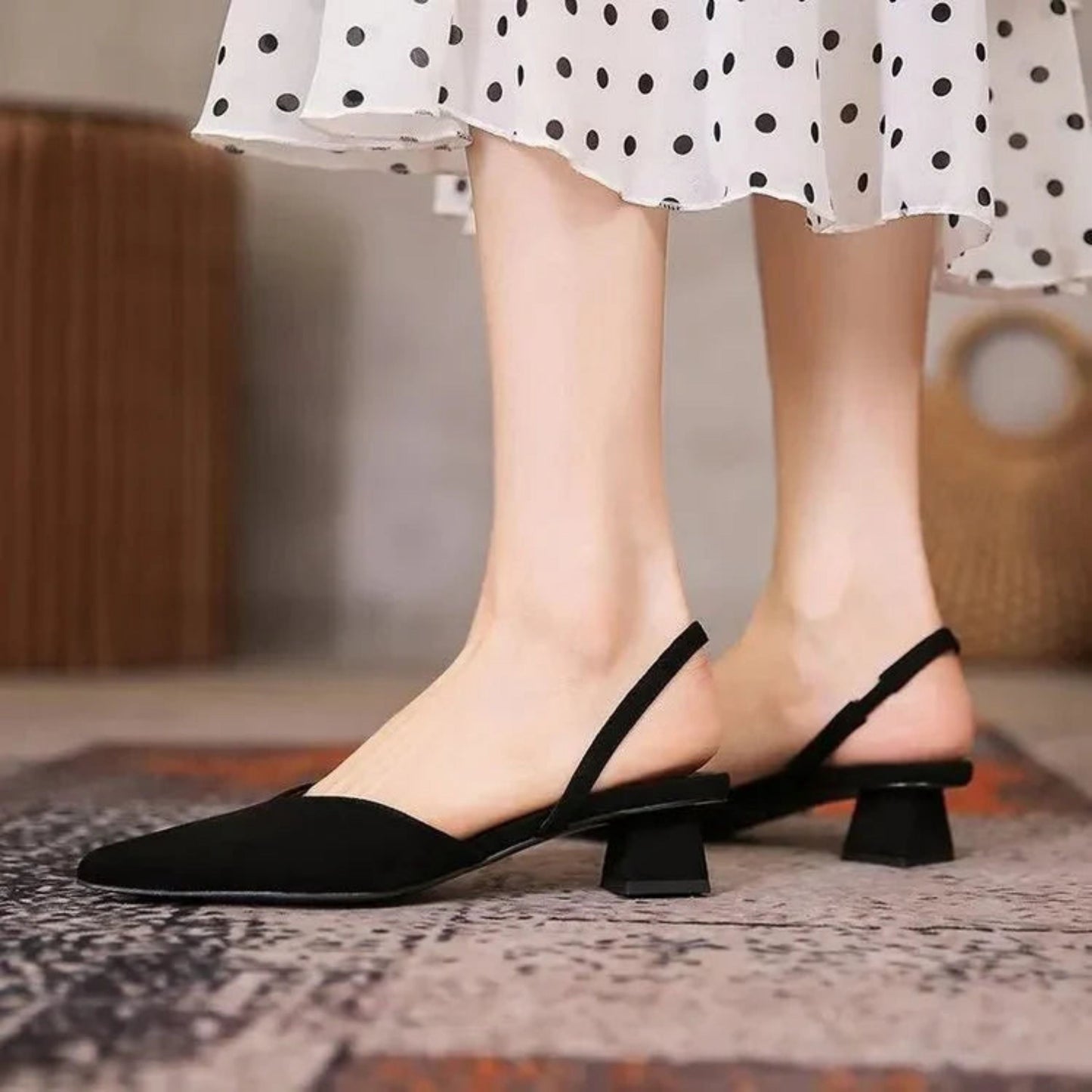 Elegante Slingback Pumps met Lage Hak voor Dames