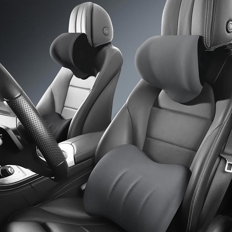 Ergonomische Autokussenset voor Nek en Onderrug – Optimaal Rijcomfort