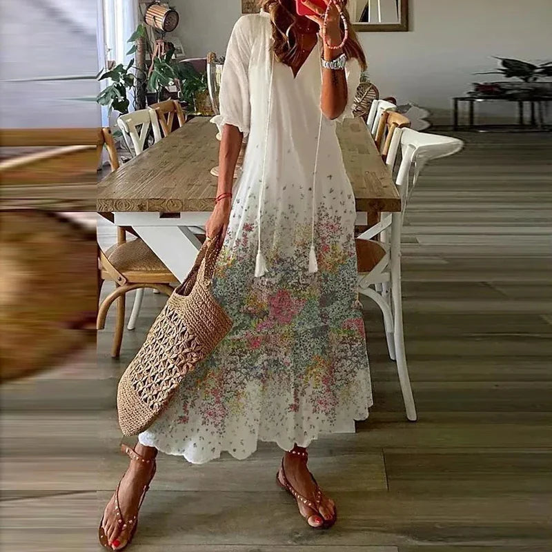 Zomerse Maxi Jurk – Licht, Luchtig en Stijlvol