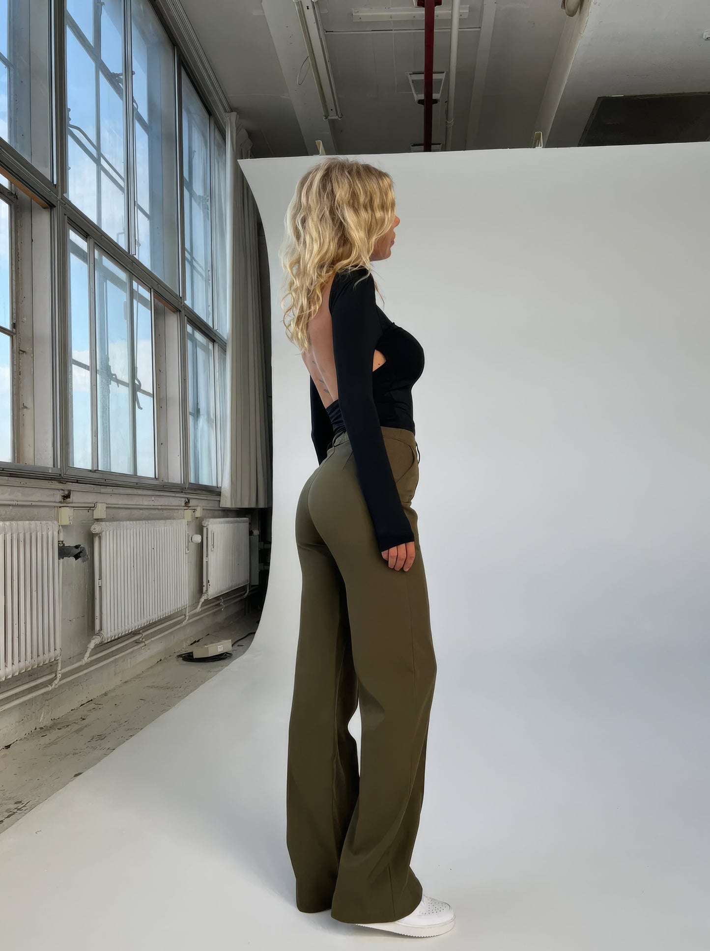 Dames High-Waist Pantalon met Rechte Pijpen – Elegant & Comfortabel