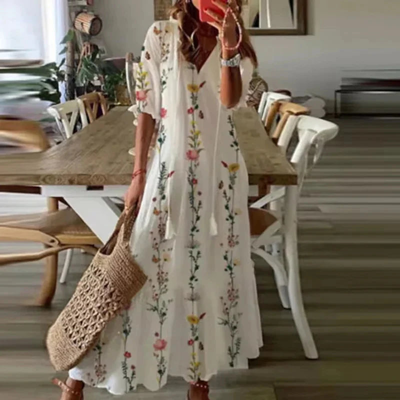 Zomerse Maxi Jurk – Licht, Luchtig en Stijlvol