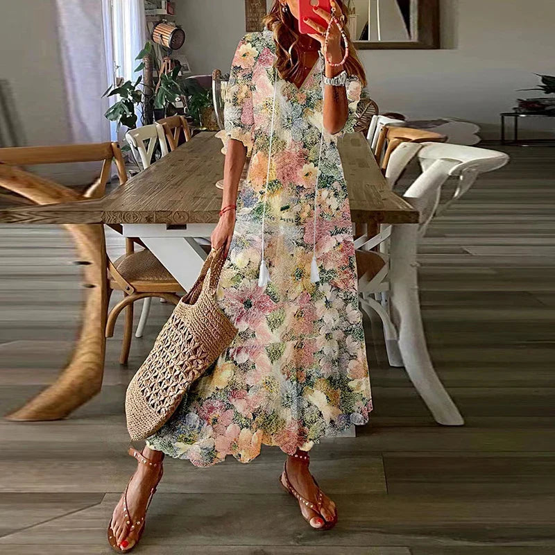 Zomerse Maxi Jurk – Licht, Luchtig en Stijlvol