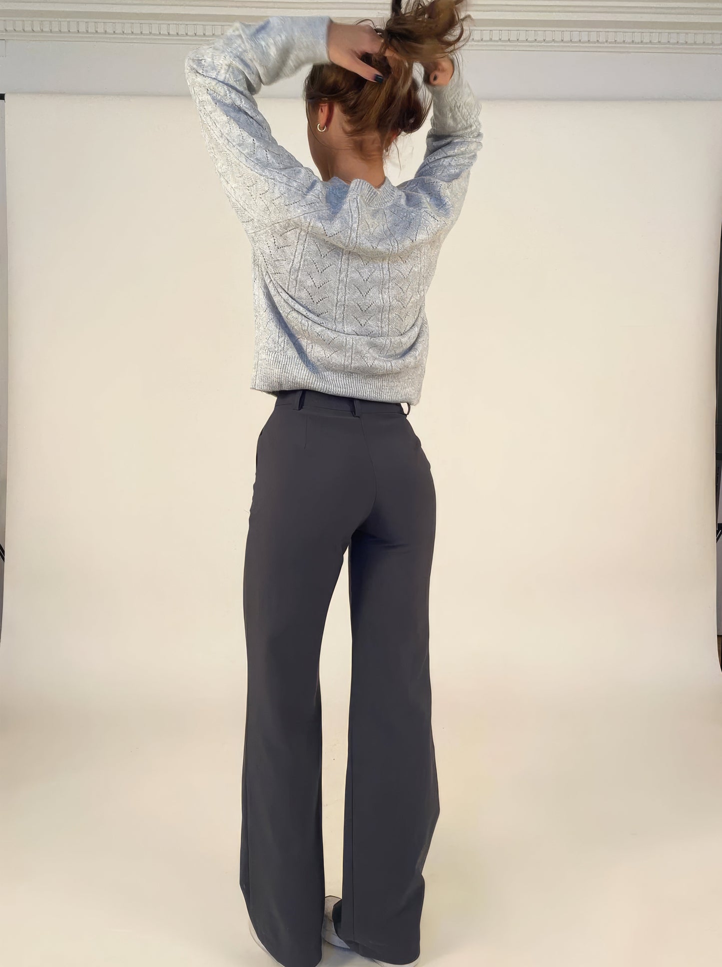 Dames High-Waist Pantalon met Rechte Pijpen – Elegant & Comfortabel