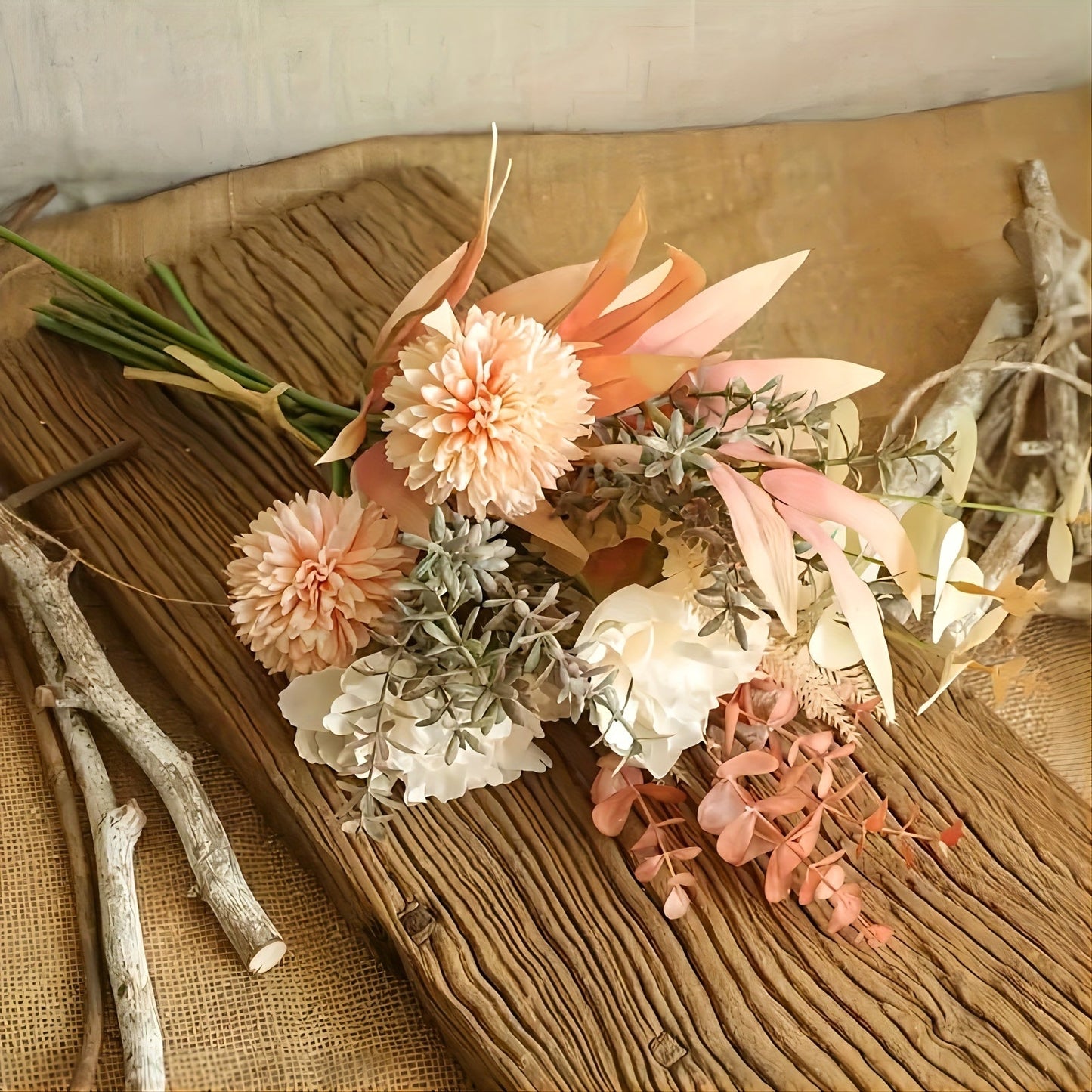 Elegante Zijdebloemen Set van 44 cm – Kunstmatige Bloemstukken