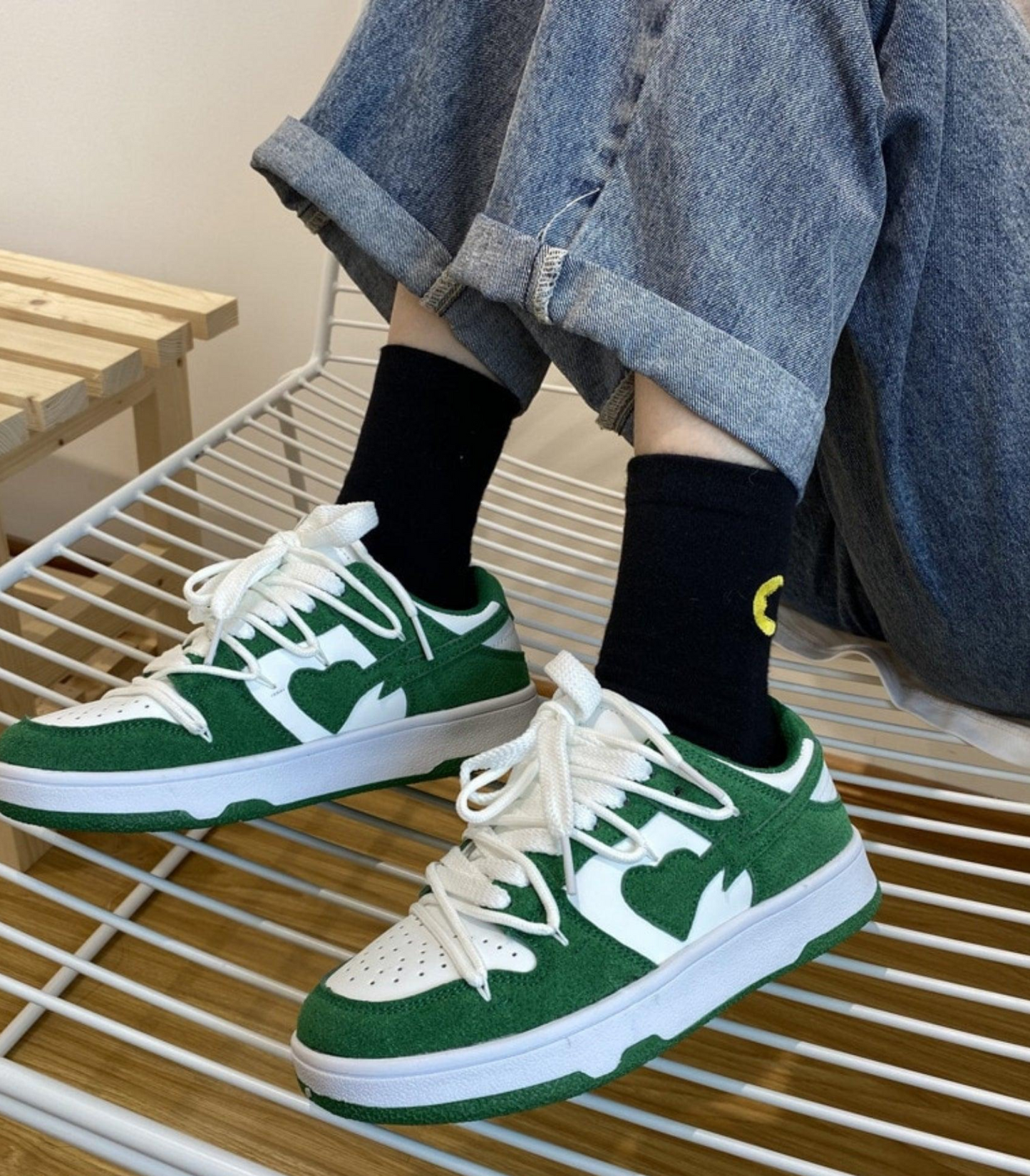 Sneakers met Hartdetail – Comfort en Stijl in Eén