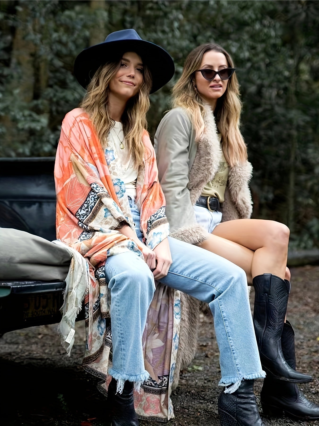 Lange Dames Kimono met Bloemenprint – Licht en Elegant