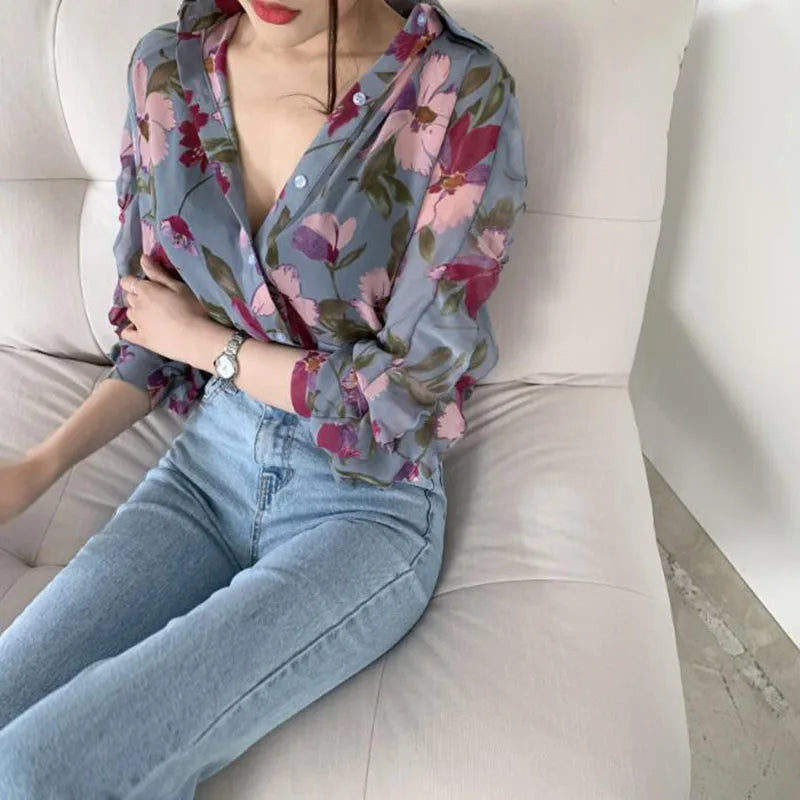 Luchtige Chiffon Zomerblouse Dames