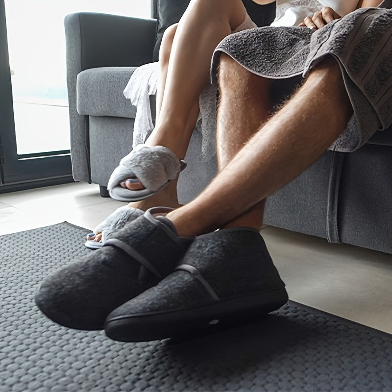 Comfortabele heren pantoffels met klittenbandsluiting