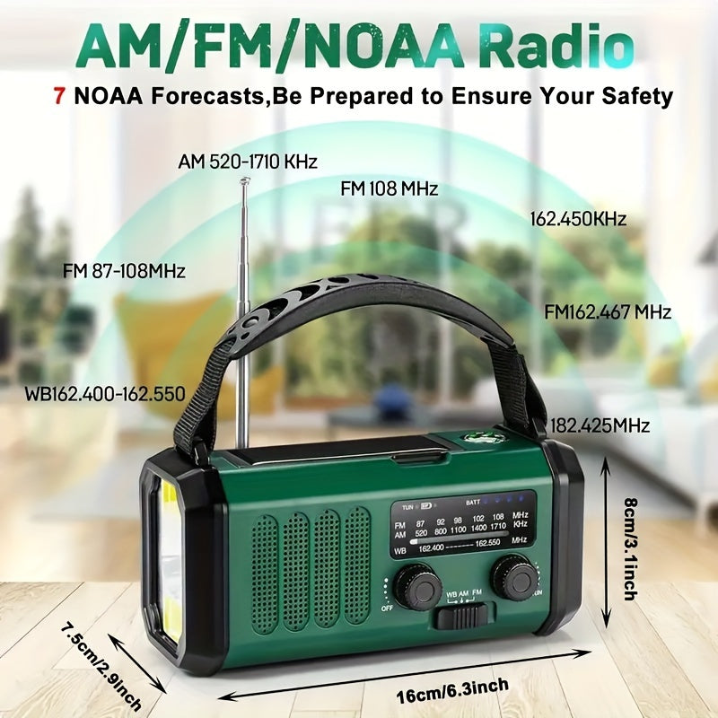 Multifunctionele Noodradio met Zaklamp, Powerbank en Dynamo