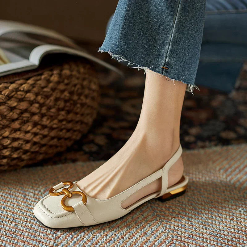 Elegante Slingback Instappers met Vierkante Neus voor Dames
