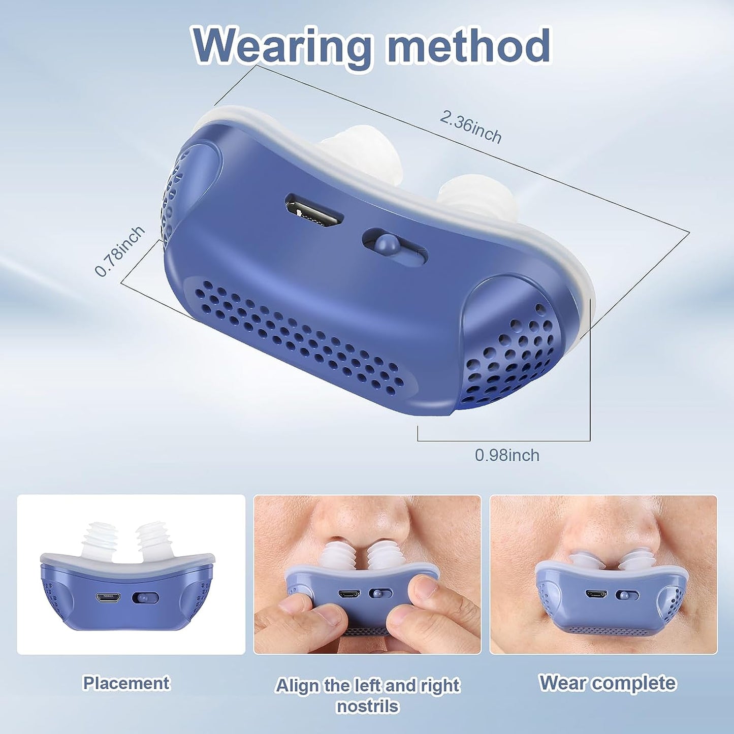 Draagbaar Anti-Snurk Apparaat bij Slaapapneu - Micro CPAP