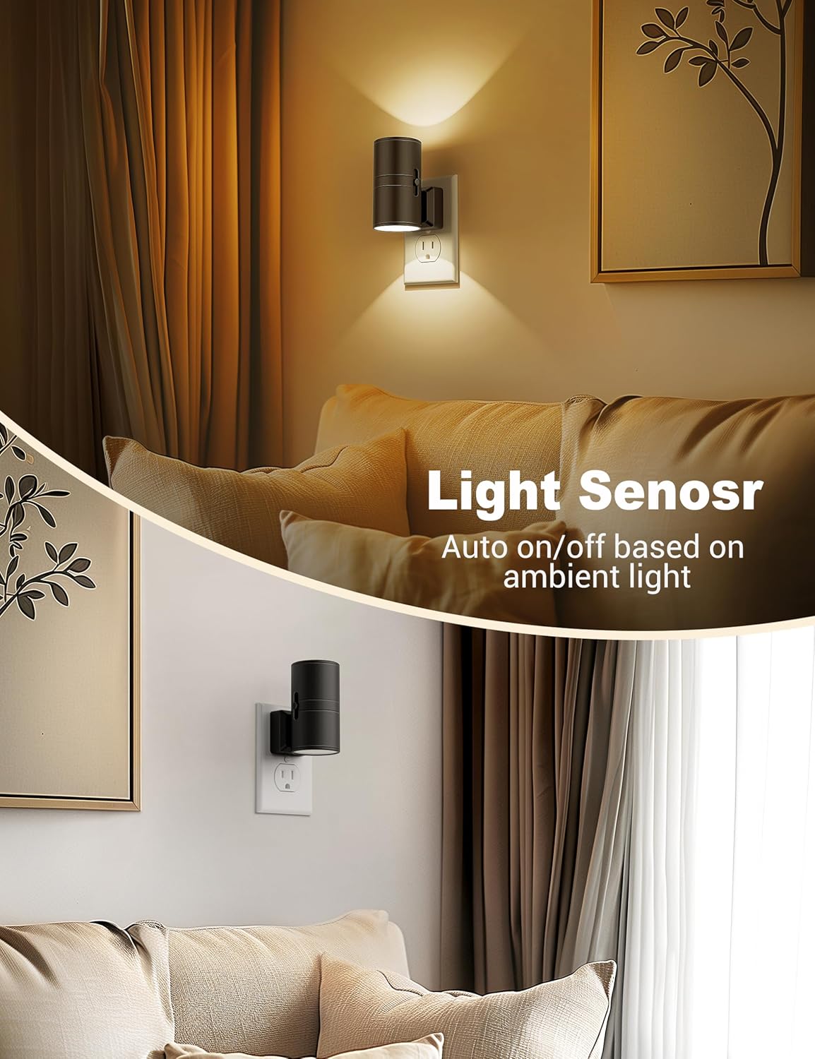 LED Nachtlamp met Schemersensor – Dimbaar & Energiezuinig
