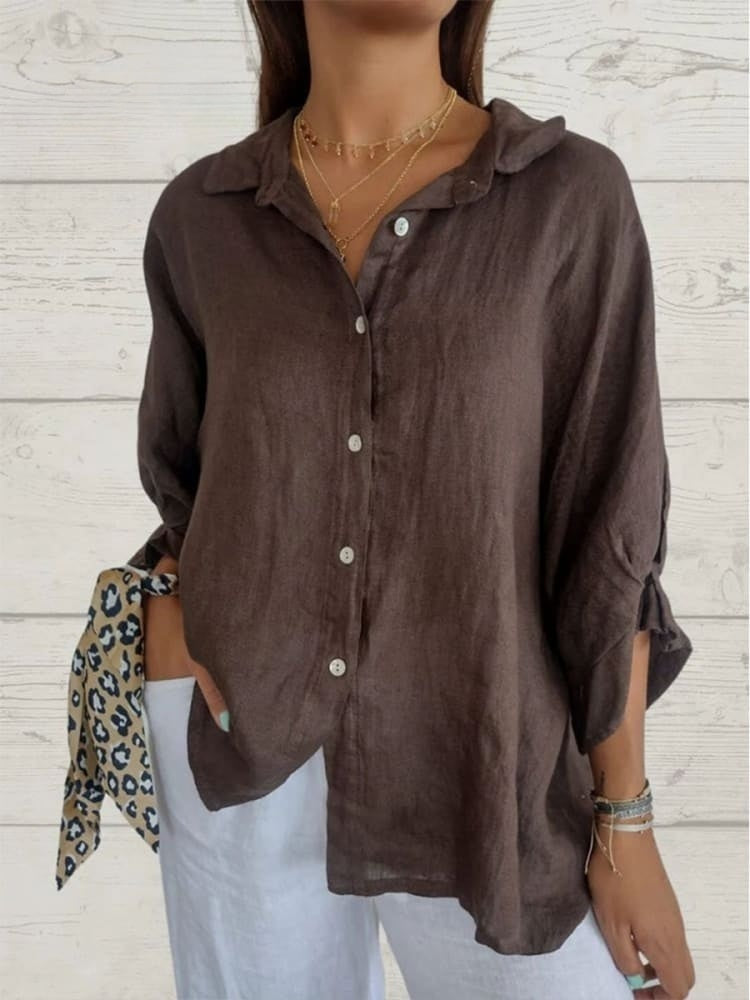 Luchtige Linnen Blouse voor Dames – Stijlvol & Comfortabel voor Elke Zomerdag