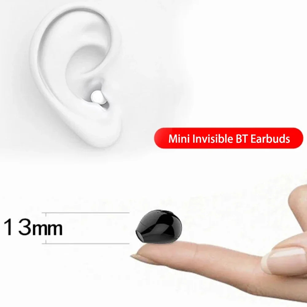 Onzichtbare Mini Bluetooth Oordopjes – Draadloze In-Ear TWS met Geluidsreductie & Waterdichte Pasvorm