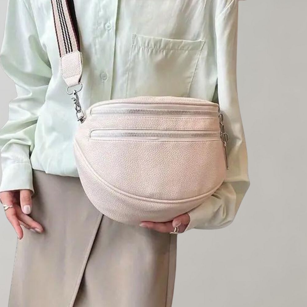 Crossbody Tas met Dubbele Rits – Compact en Praktisch