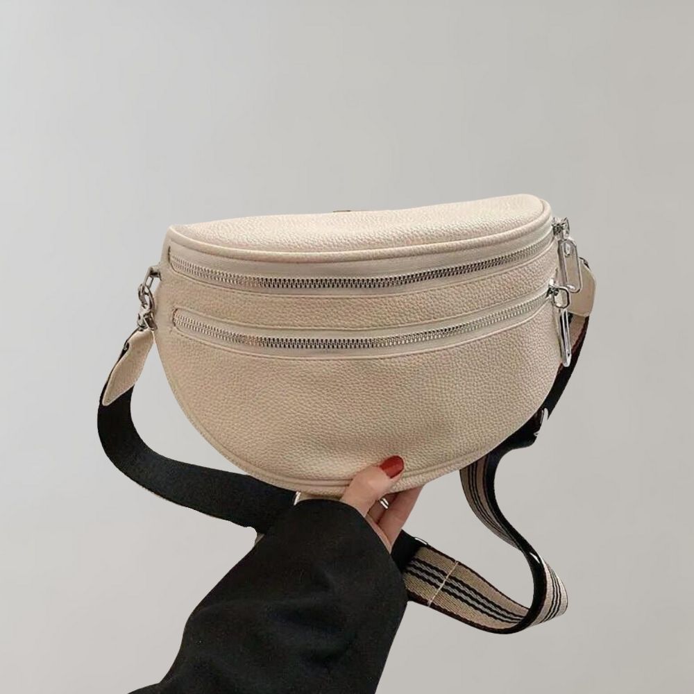 Crossbody Tas met Dubbele Rits – Compact en Praktisch