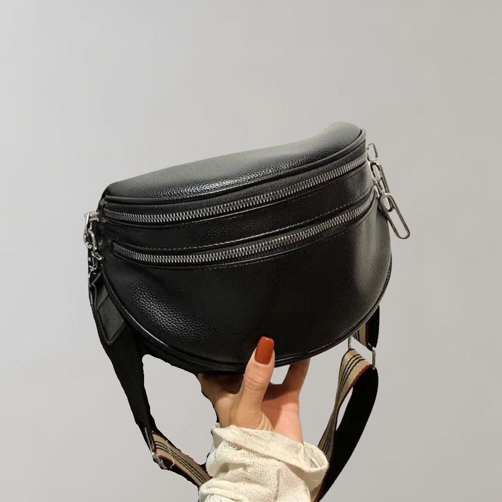 Crossbody Tas met Dubbele Rits – Compact en Praktisch