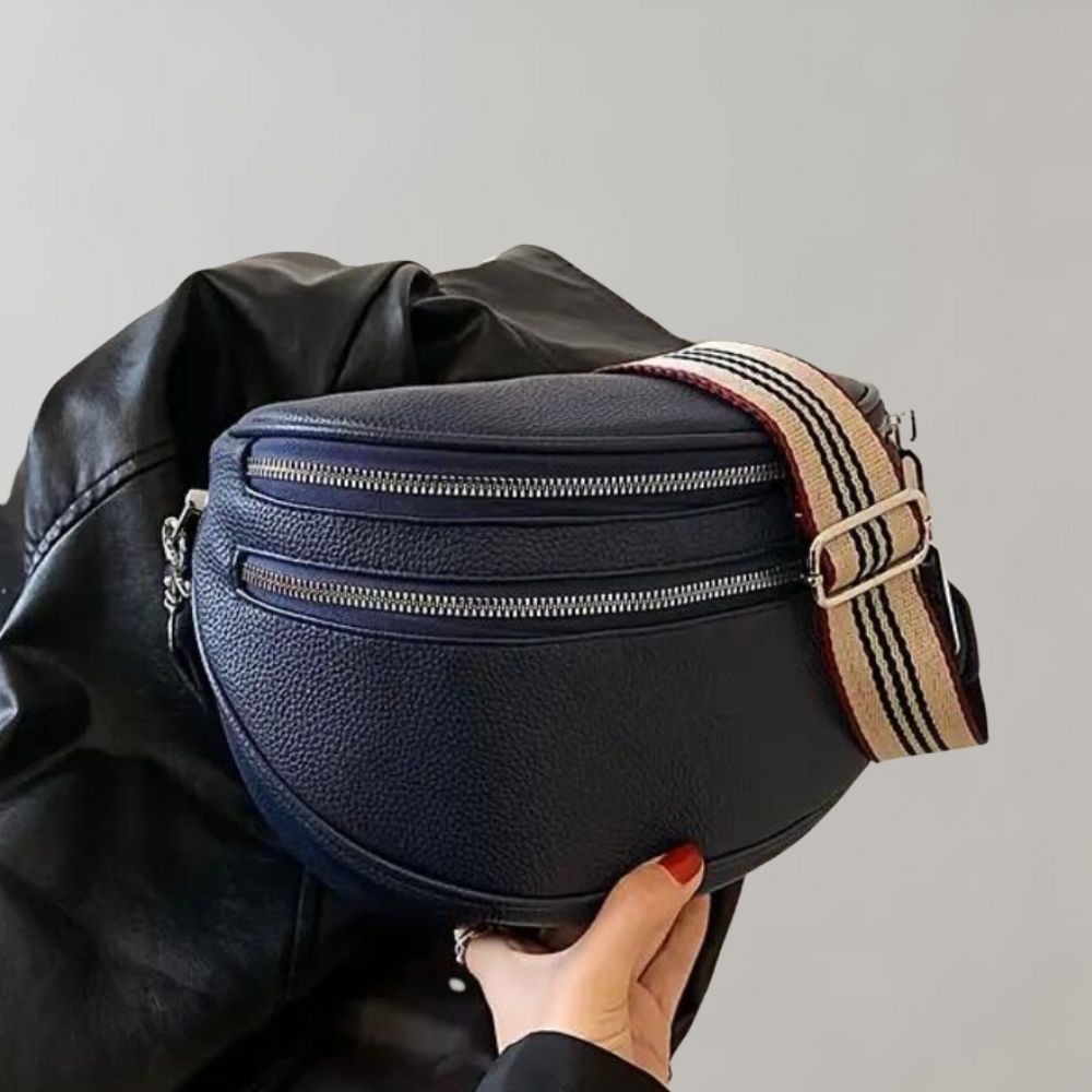 Crossbody Tas met Dubbele Rits – Compact en Praktisch