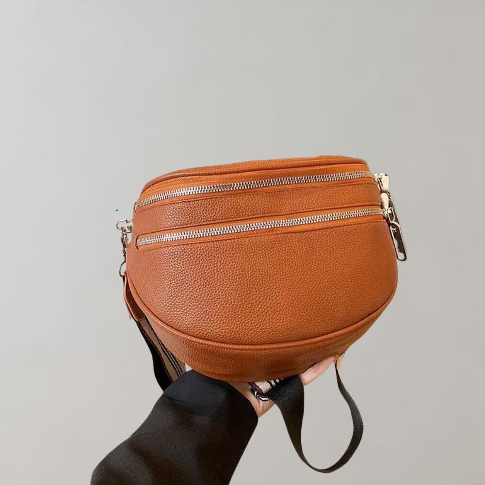 Crossbody Tas met Dubbele Rits – Compact en Praktisch
