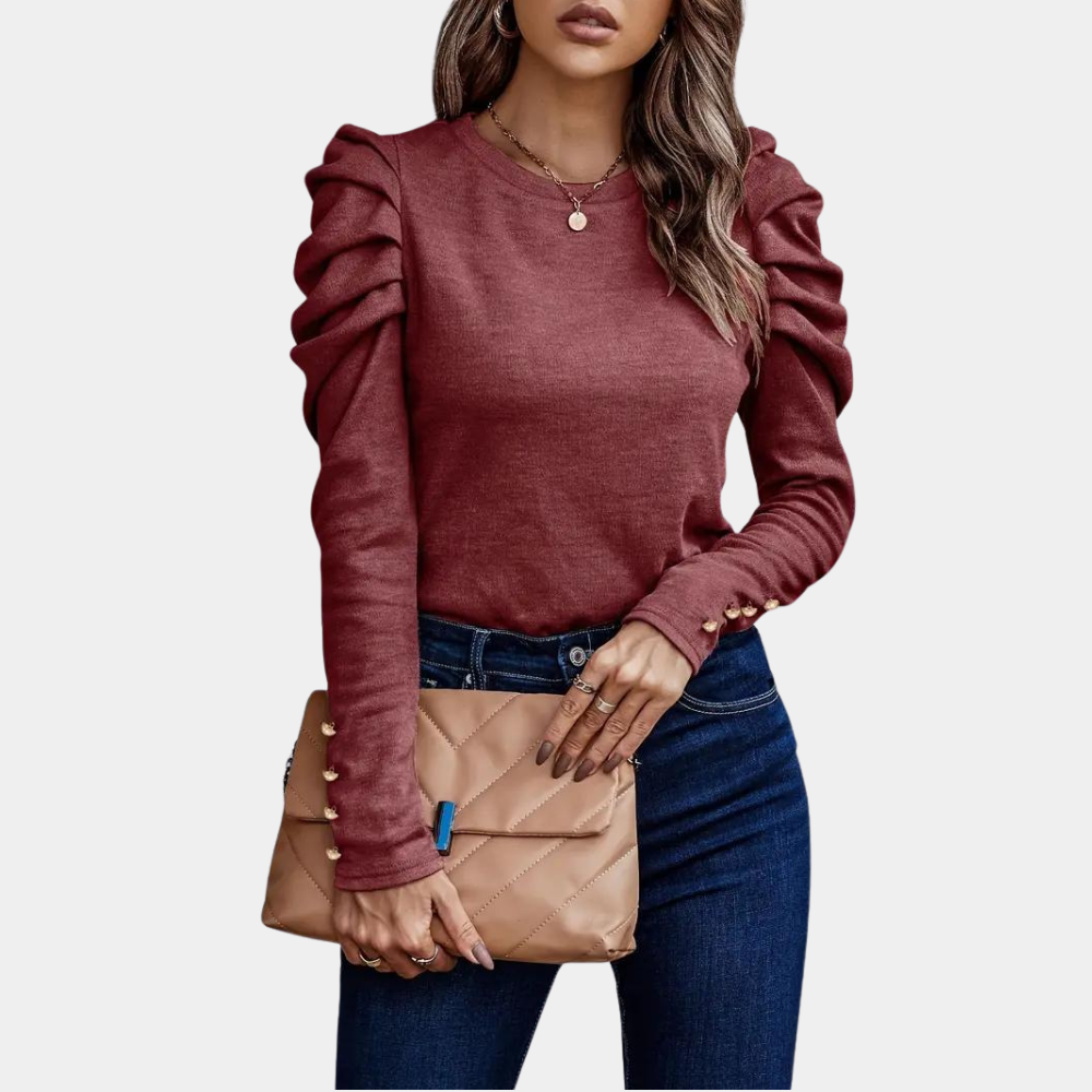 Damesblouse met Pofmouwen
