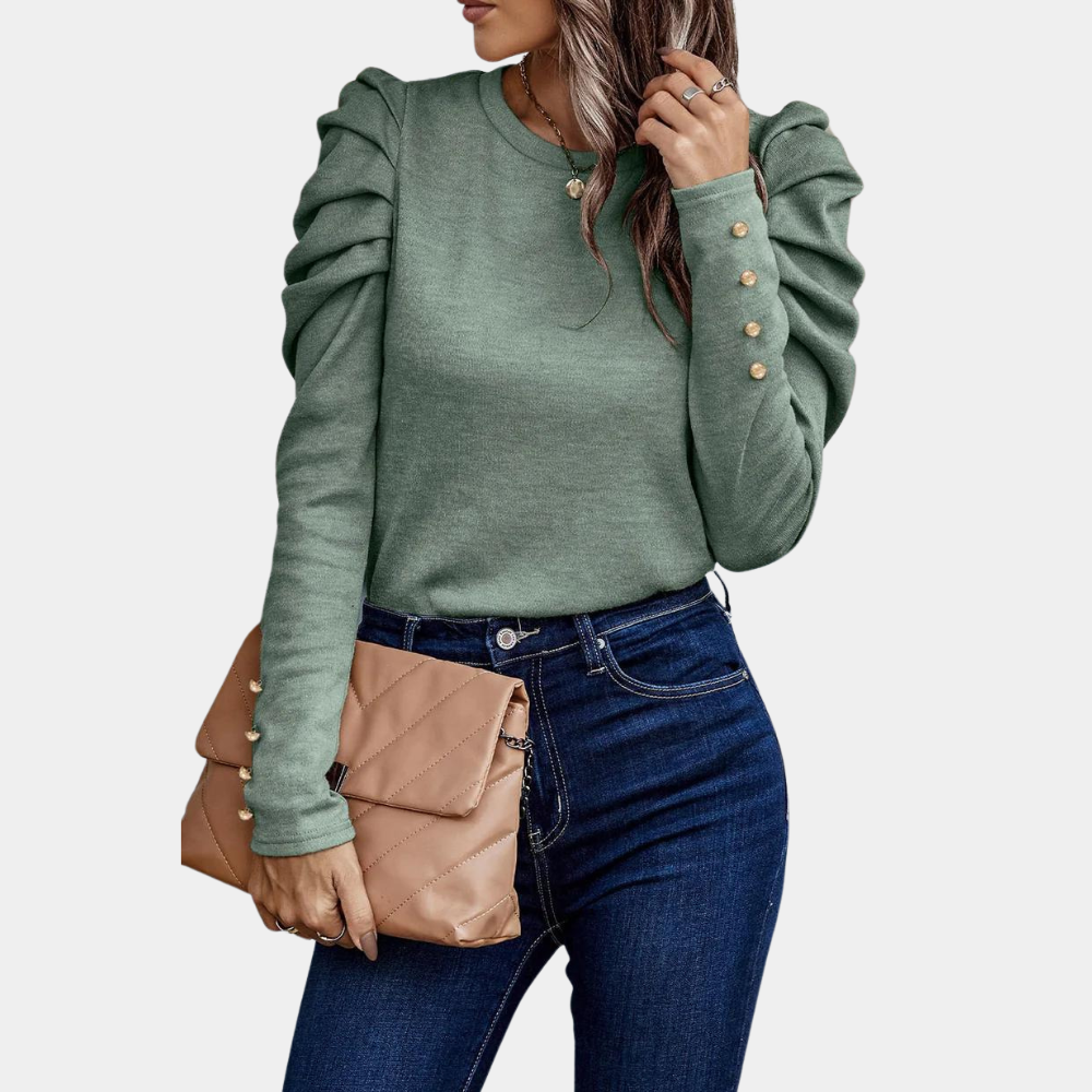 Damesblouse met Pofmouwen