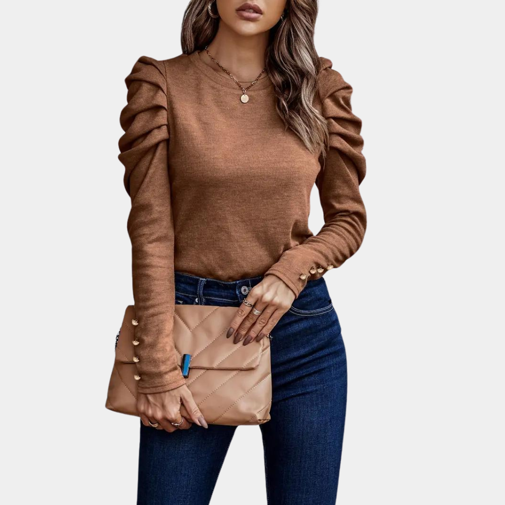 Damesblouse met Pofmouwen