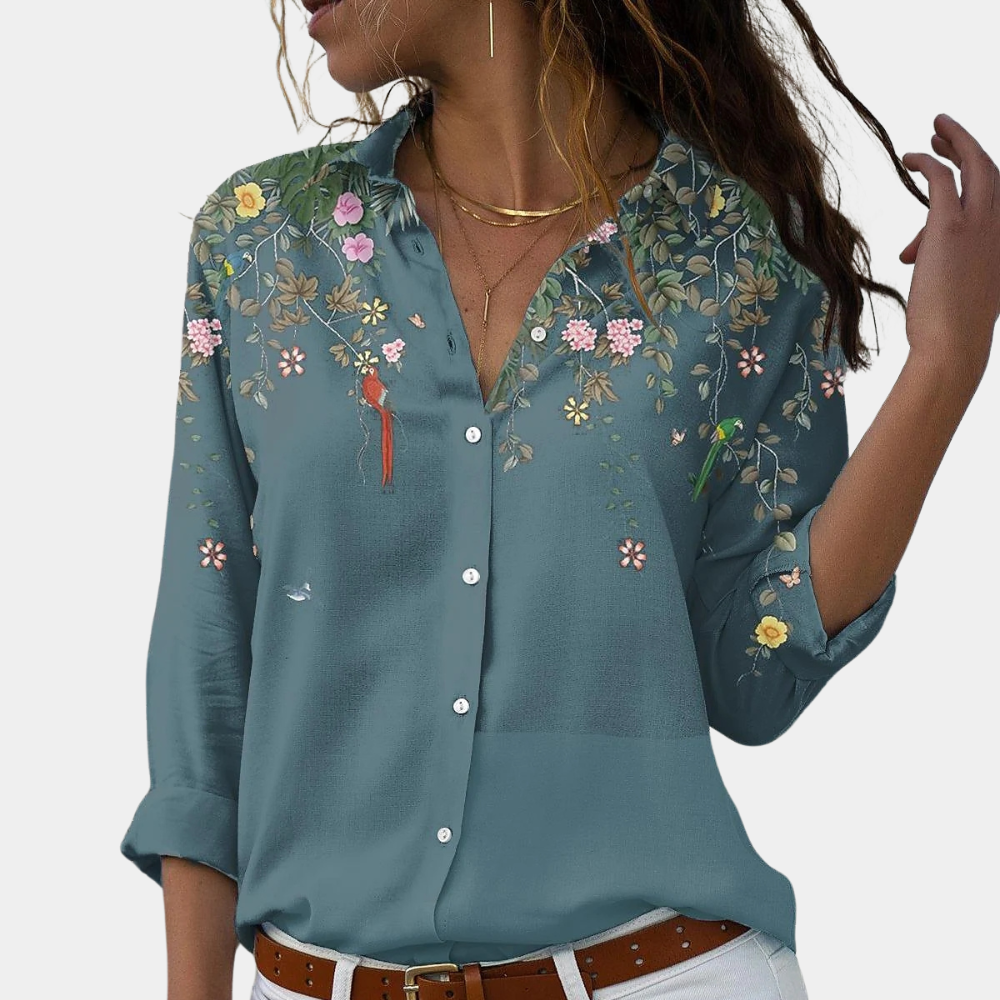Luchtige Damesblouse met Bloemenprint