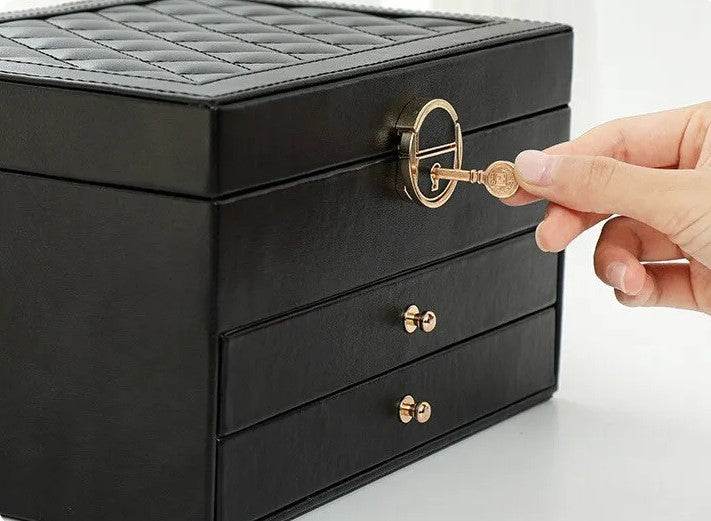 Luxe Sieradendoos met Meerdere Lagen – Voor Dames, Reizen & Opbergen