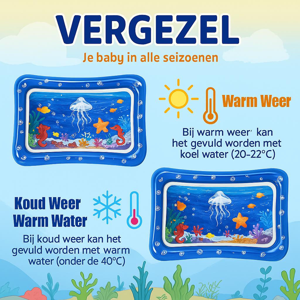 Baby Speelmat met Water & Kwallen – JellySplash Witte Editie