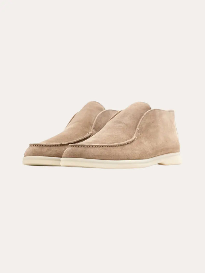 Heren Suède Loafers – Stijlvolle Beige Instapschoenen voor City Looks