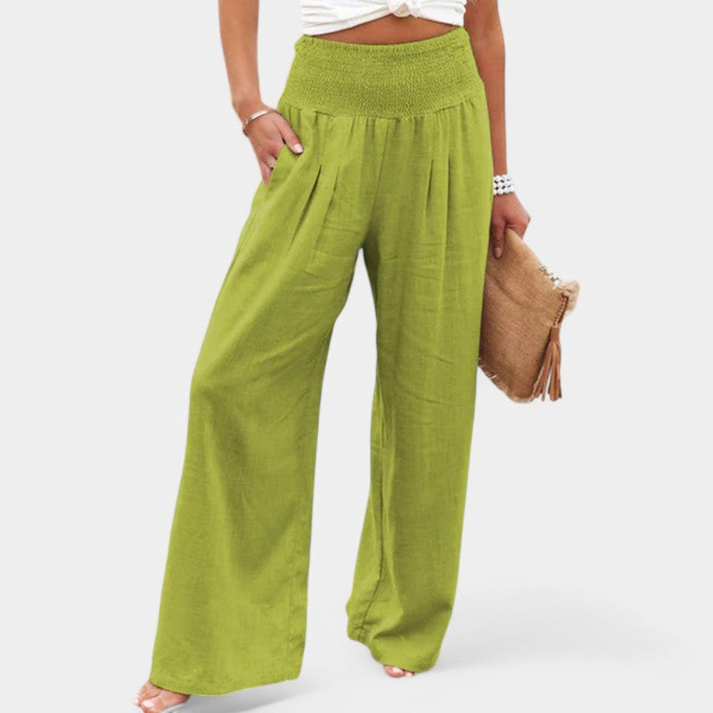 Zomerse Linnen Broek Dames – Ademend, Licht & Flatterend