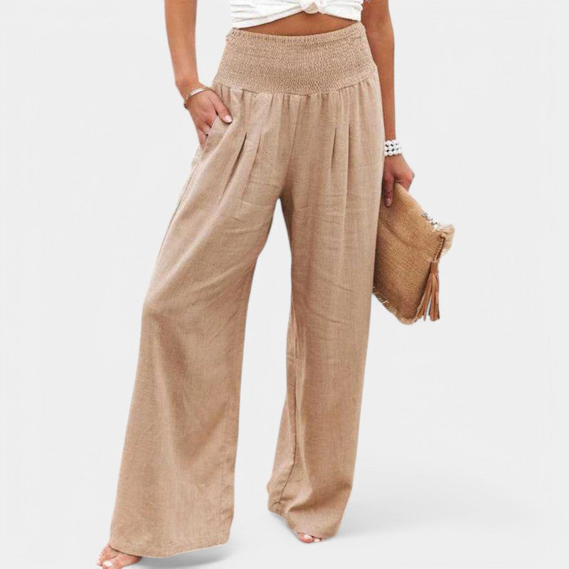 Zomerse Linnen Broek Dames – Ademend, Licht & Flatterend