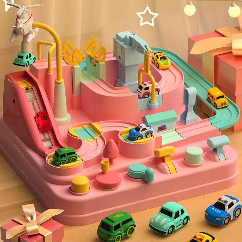 Mechanische Racebaan met Educatief Auto Speelgoed en Accessoires