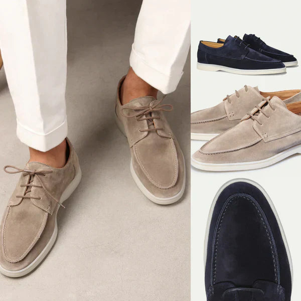 Heren Suède Veterschoenen – Tijdloos, Comfortabel & Verfijnd