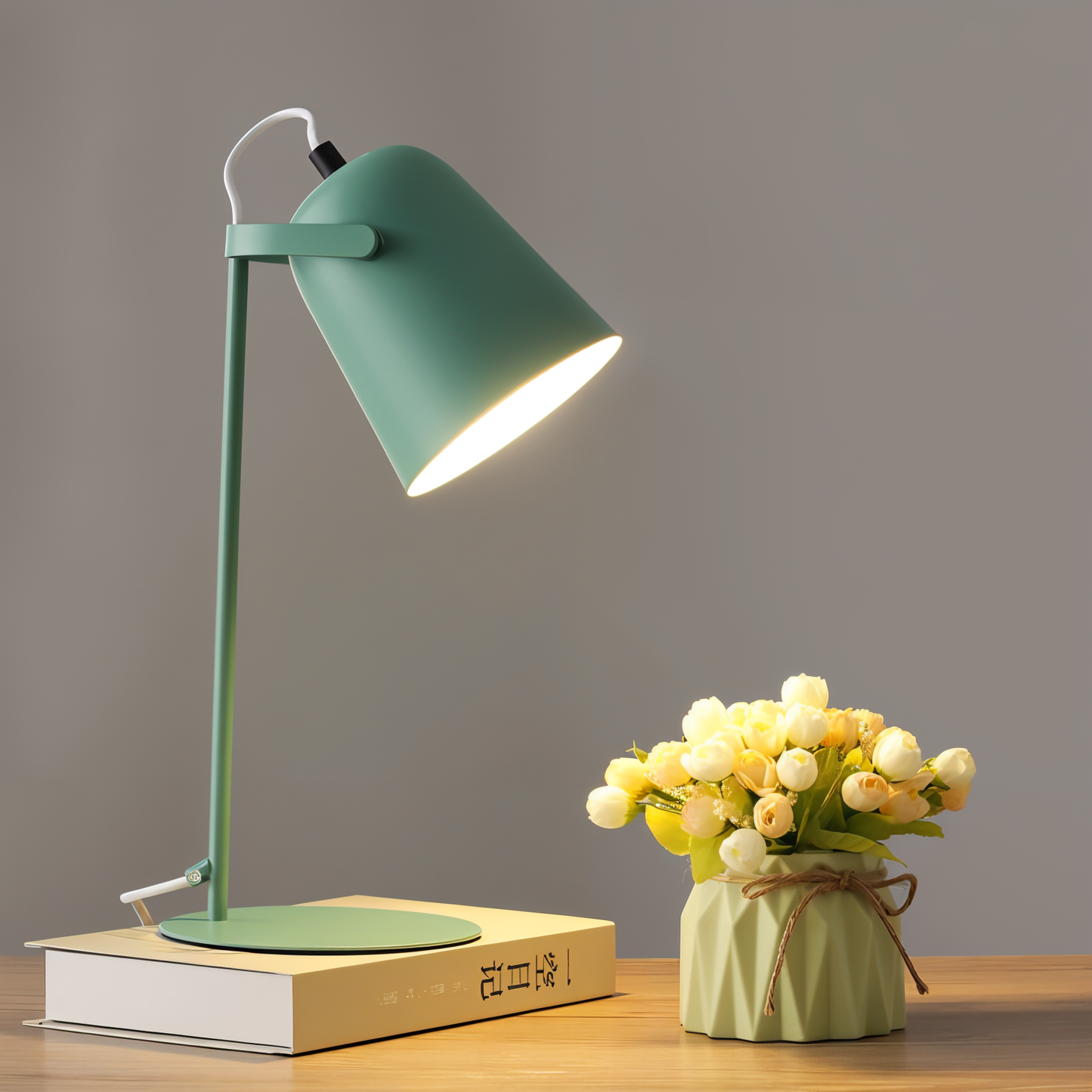 Scandinavische Gele Tafellamp – Minimalistisch Design