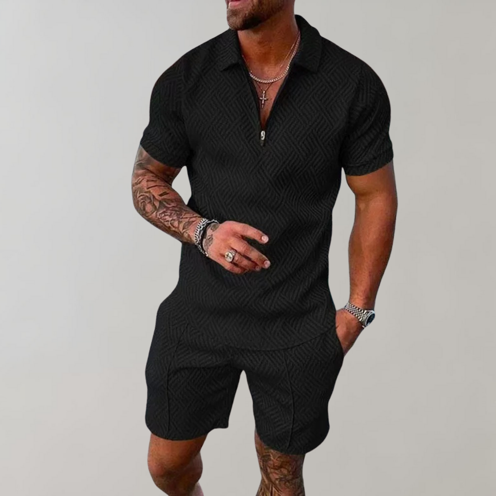 Zomerset voor Heren – Polo Shirt & Korte Broek in Eén Stijlvolle Combinatie