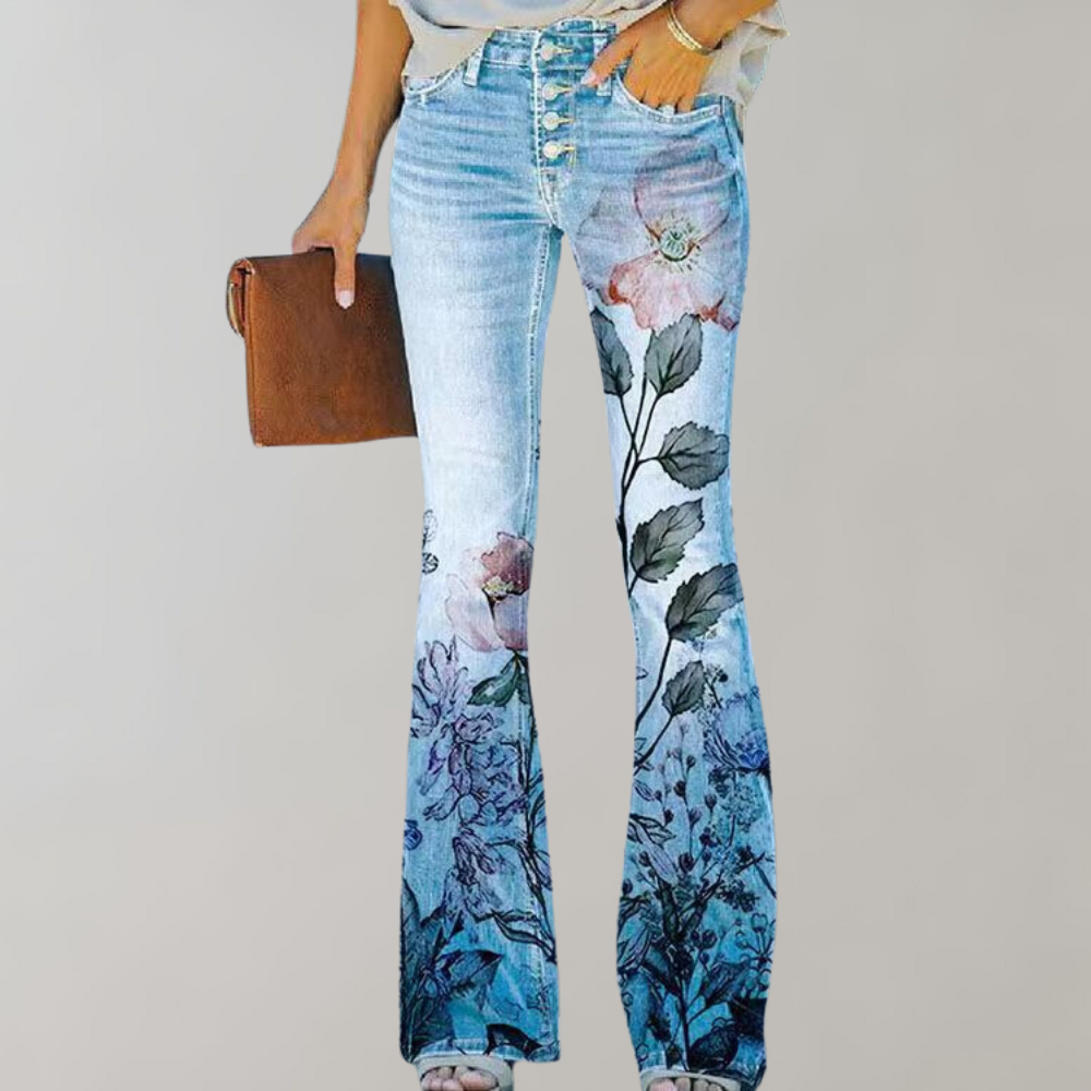 Flare Broek Dames – Zomerstijl met Print & Comfort