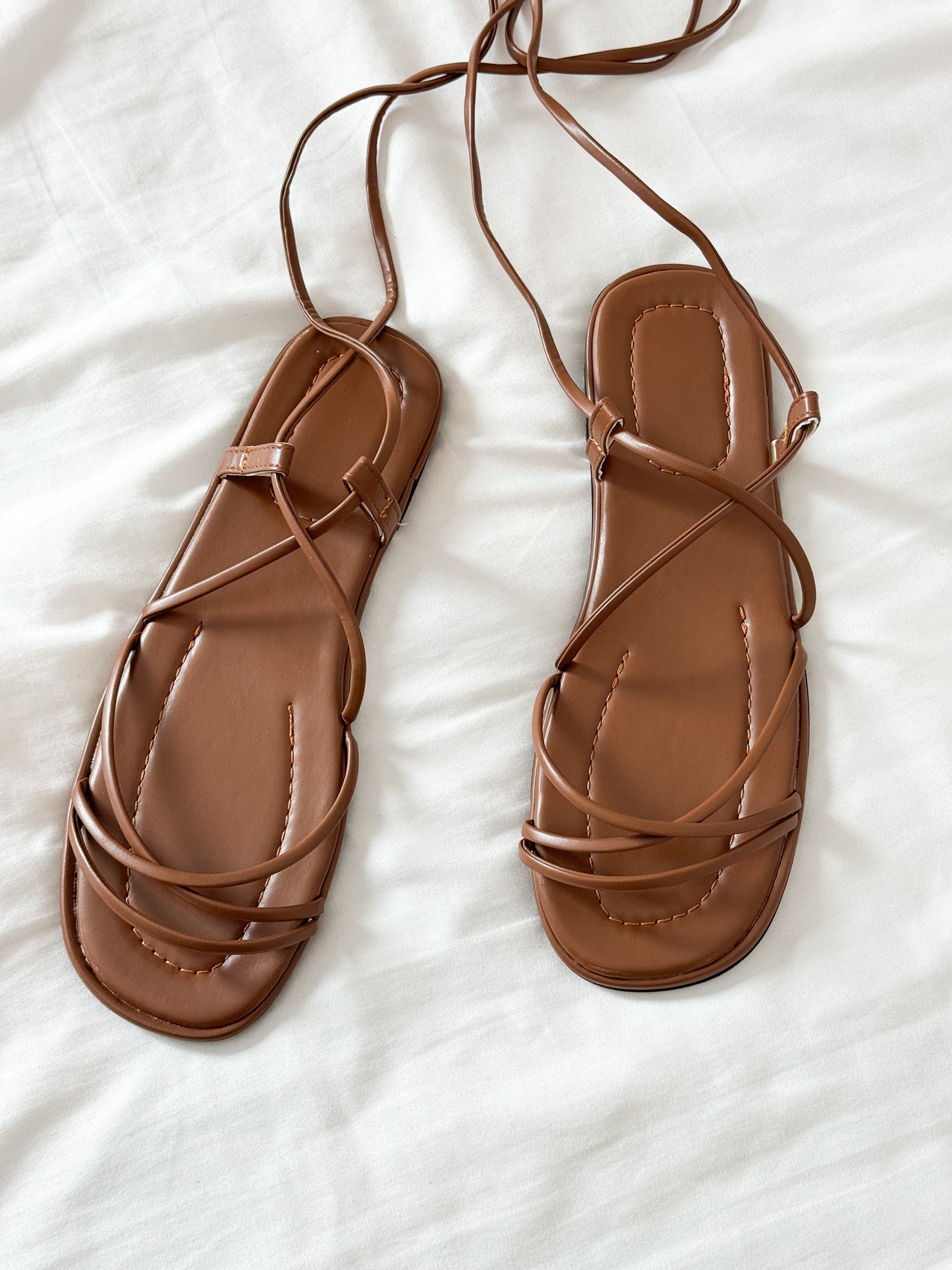 Vetersandalen met Vierkante Neus – Plat en Stijlvol