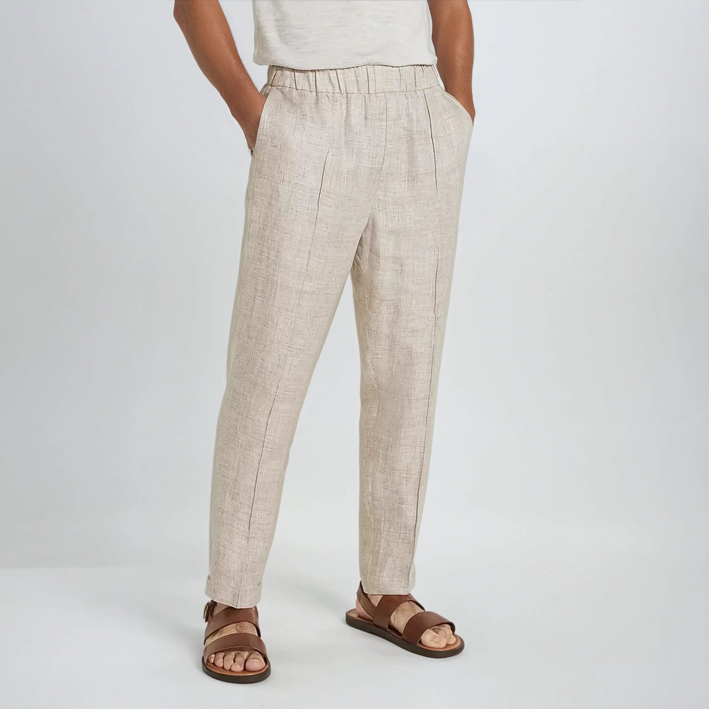 Beige Linnen Herenbroek – Ademend, Lichtgewicht & Ideaal voor Warme Dagen