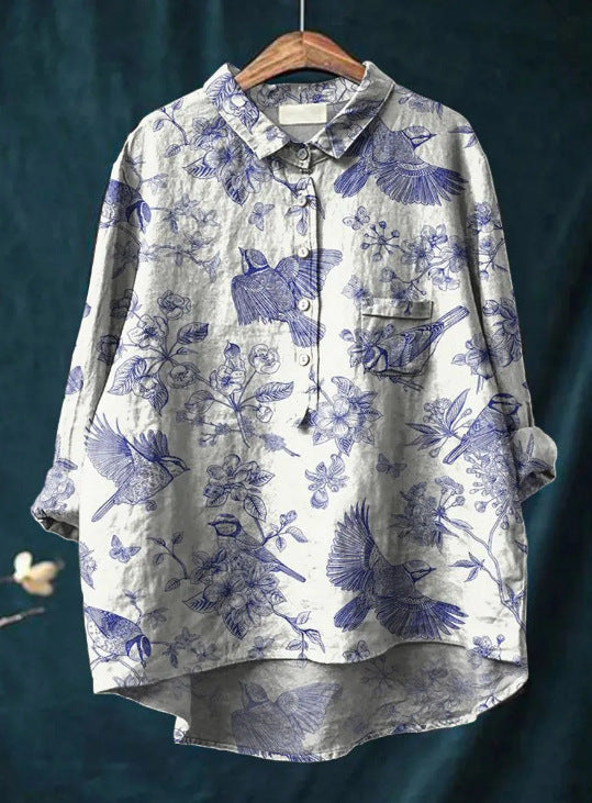 Zomerse Bloemenblouse met Losse Pasvorm