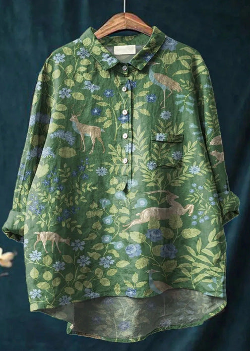 Zomerse Bloemenblouse met Losse Pasvorm