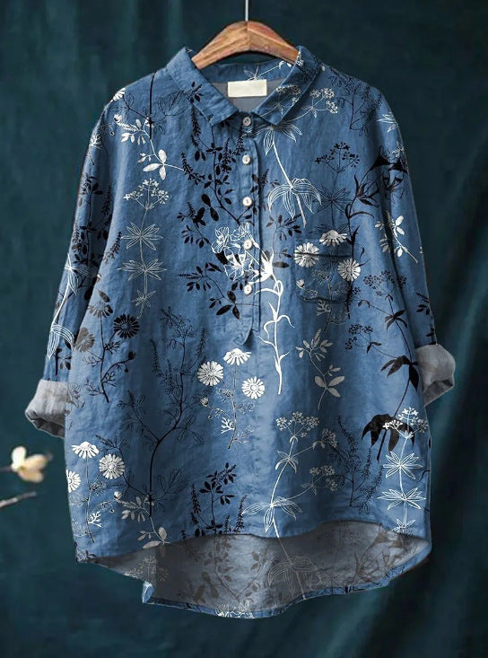 Zomerse Bloemenblouse met Losse Pasvorm