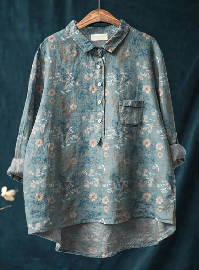 Zomerse Bloemenblouse met Losse Pasvorm