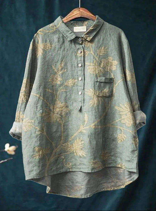 Zomerse Bloemenblouse met Losse Pasvorm