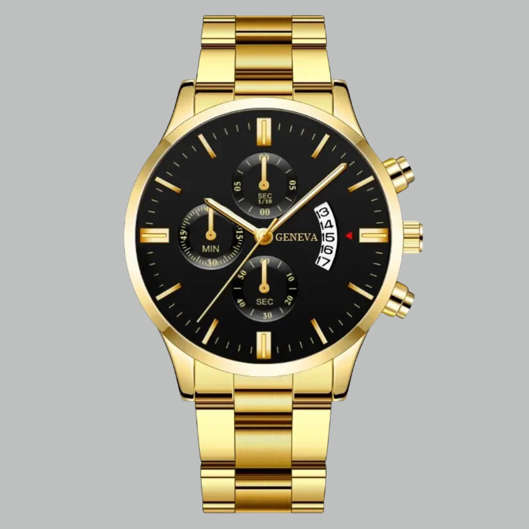 Luxe Quartz Herenhorloge met Kalender – RVS & Krasbestendig