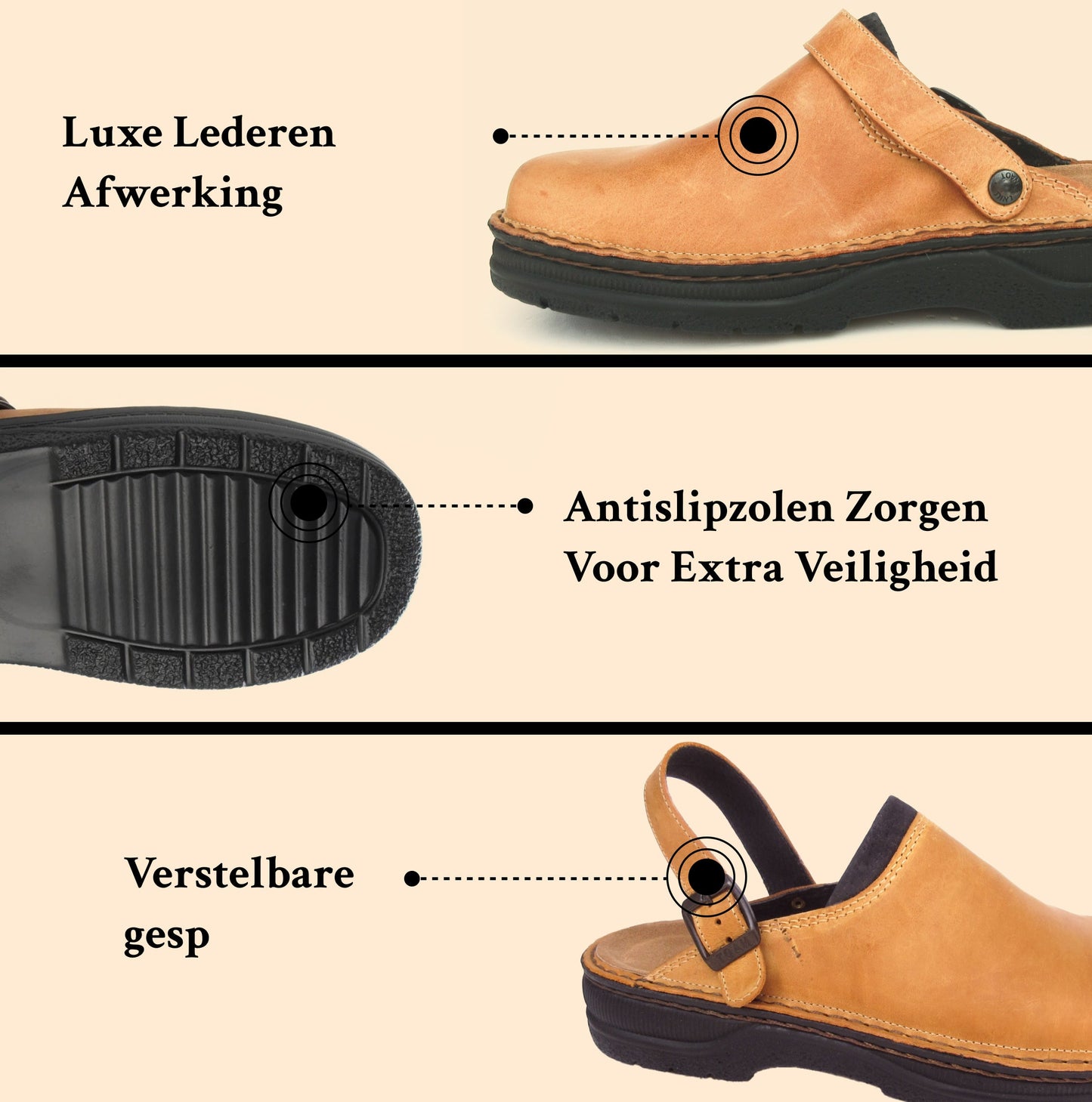Orthopedische leren instapschoenen voor heren – Comfort & steun bij elke stap