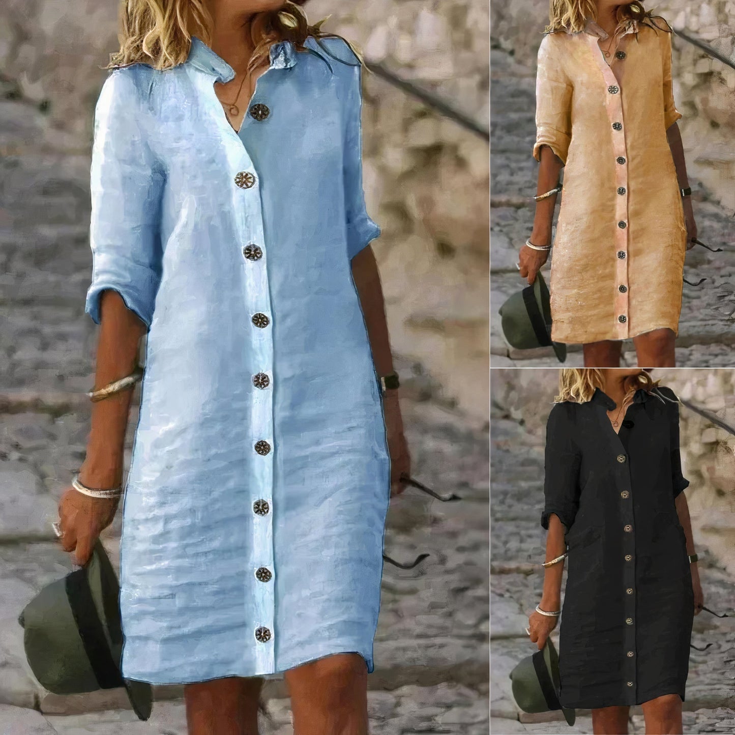 Linnen Jurk Dames – Stijlvol, Licht & Met Knoopsluiting