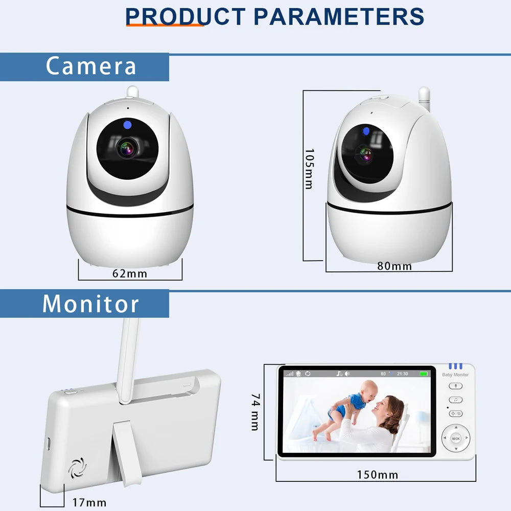 Babyfoon 5-Inch – Camera & Nachtzicht-Novormo