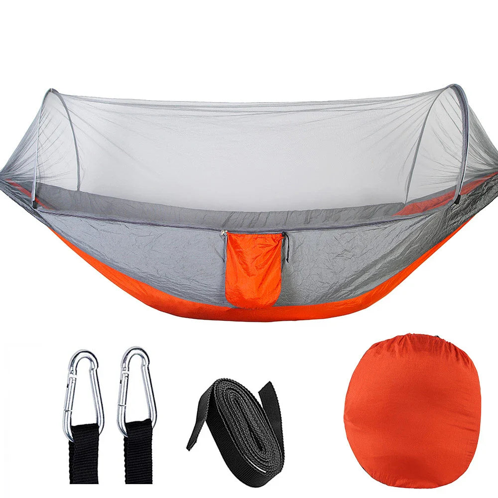 Outdoor Hangmat met Klamboe – Anti-Rollover Nylon 260x140 cm